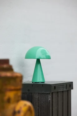 Trådløse Lamper<Hübsch Mush Portable Lamp Green
