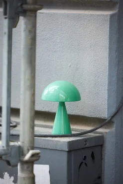 Trådløse Lamper<Hübsch Mush Portable Lamp Green