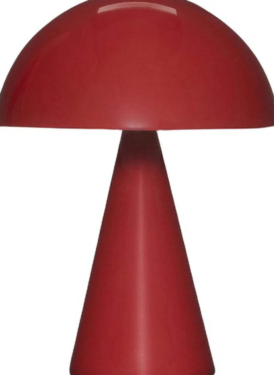 Trådløse Lamper<Hübsch Mush Portable Lamp Red