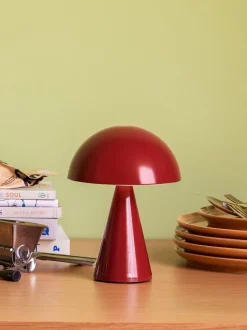 Trådløse Lamper<Hübsch Mush Portable Lamp Red