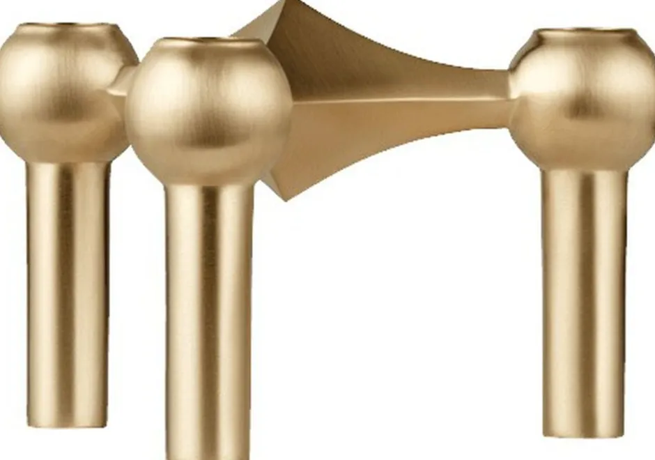 Lys & Lysestager<STOFF Nagel Nagel candle holder - brushed brass