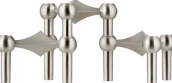 Lys & Lysestager<STOFF Nagel Nagel candle holder set with 3 pcs - brushed chrome