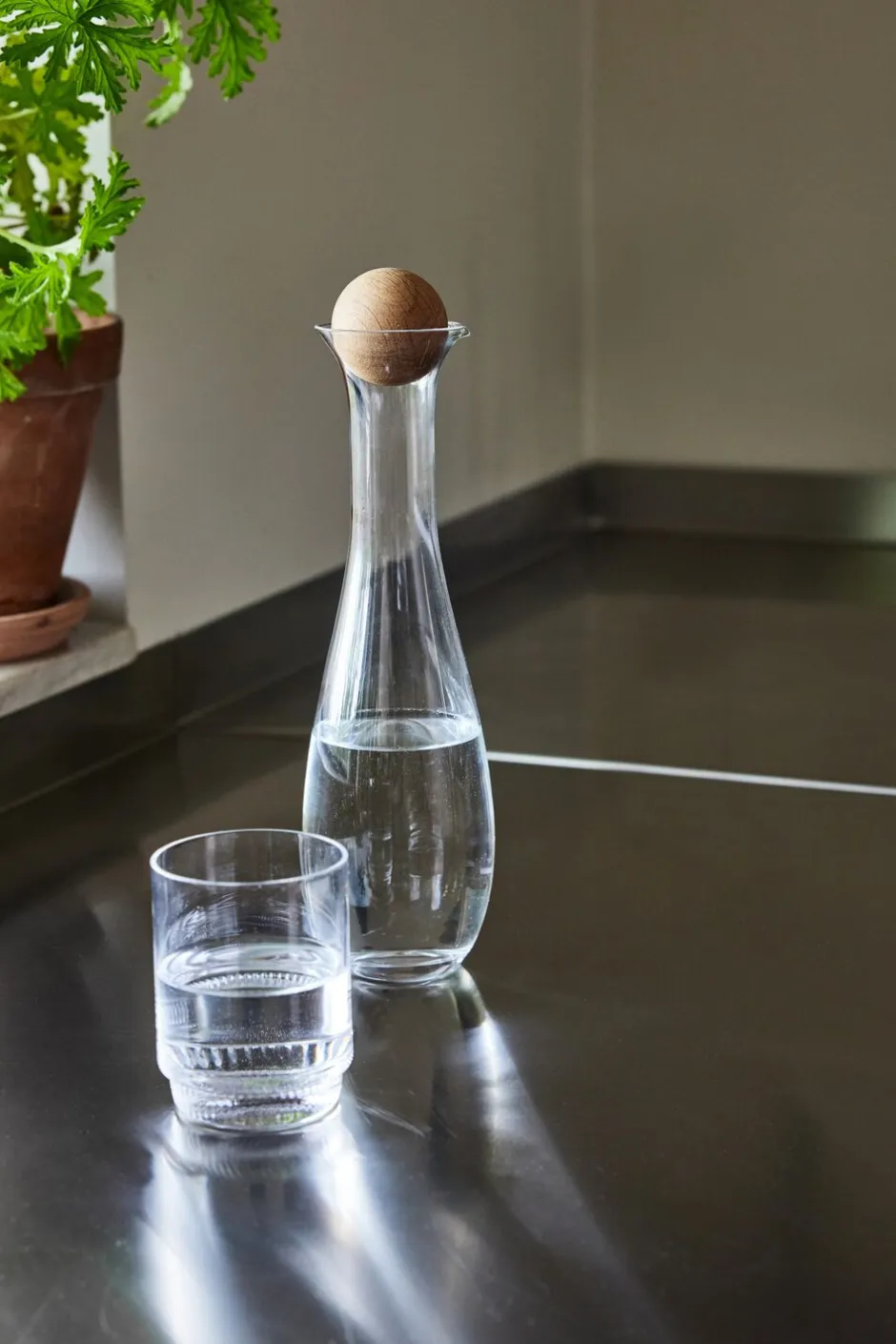 Karafler & Kander<Sagaform Nature carafe/bottle with oak stopper