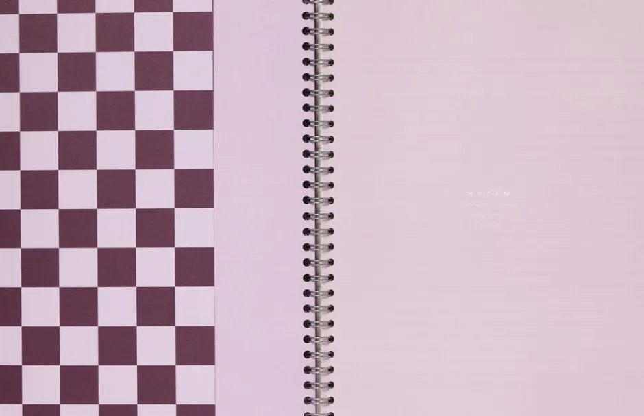 Kontorartikler<Notem NELA notebook - Large, Bordeaux check