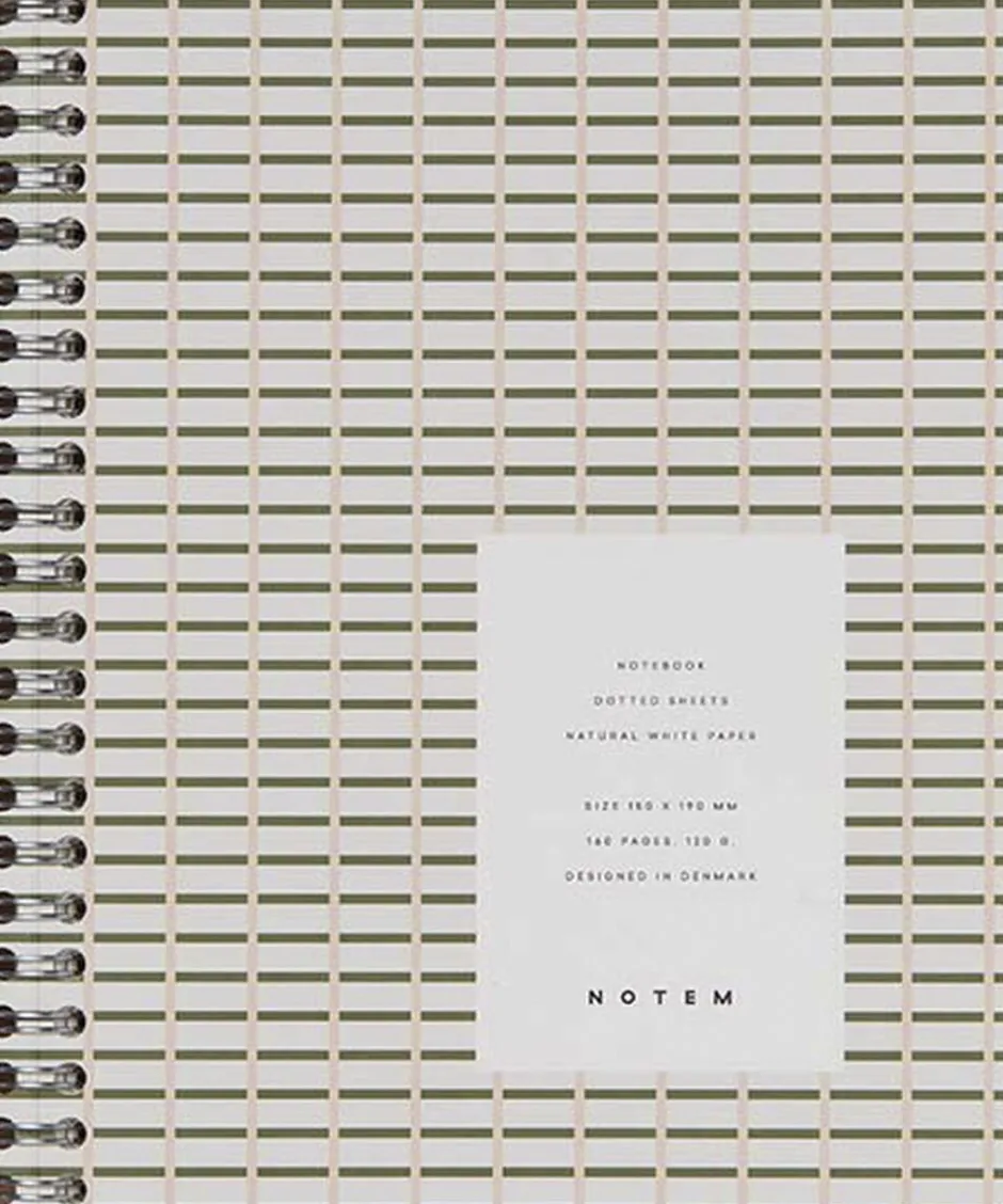 Bøger|Kontorartikler<Notem NELA Wirebound Spiral Notebook - Medium, grøn