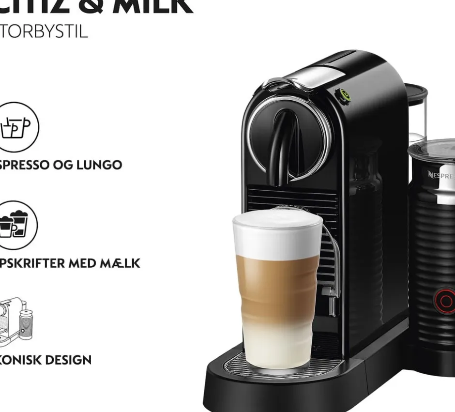 Kaffe & Te<Nespresso ® CitiZ&Milk kaffemaskine DeLonghi