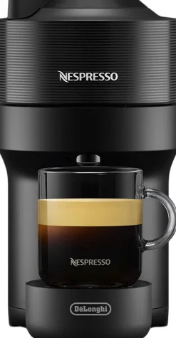 Kaffe & Te<Nespresso Vertuo Pop coffee machine fraDeLonghi, Liquorice Bl