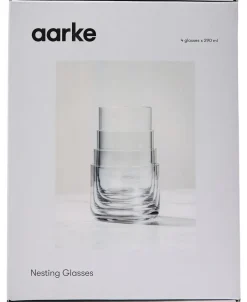 Glas<Aarke Kitchenware Nesting Glasses - 4 diff sizes i