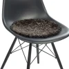 Skind<NATURES Collection New Zealand Sheepskin, Seat Cover, Short-Wool Curly, Round 38cm