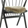 Skind<NATURES Collection New Zealand Sheepskin, Seat Cover, Long-Wool, Round 34cm