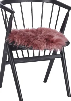 Skind<NATURES Collection New Zealand Sheepskin, Seat Cover, Long-Wool, Round 38cm