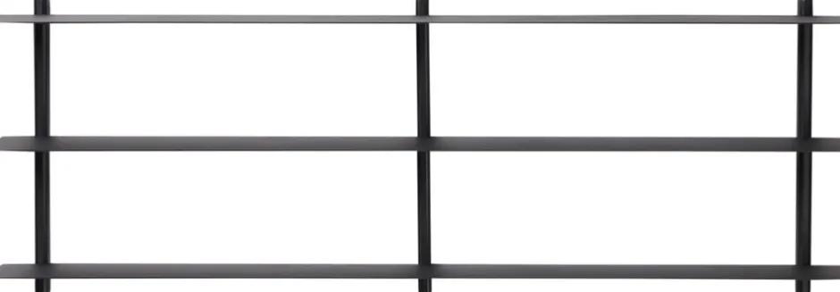 Møbler<GEJST Nivo hylde stor D sort ask/ sort