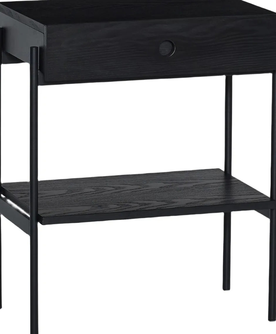 Møbler<Hübsch Noir Sengebord Sort