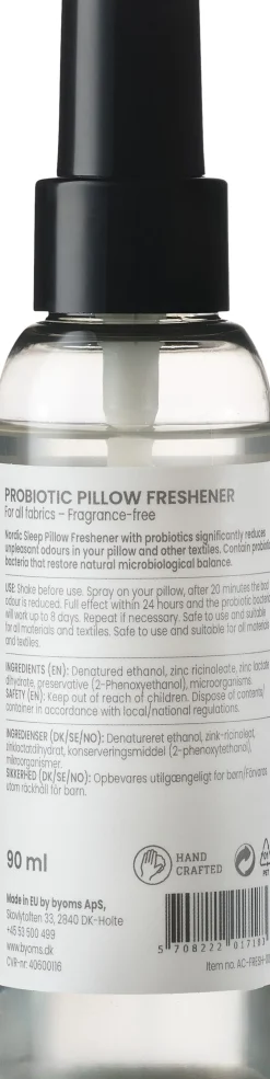 Badeværelsestilbehør<Fossflakes Nordic Sleep Probiotic Fabric Freshener Duftfri 90 ml.