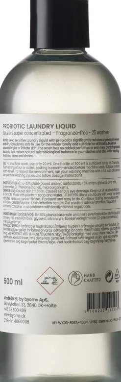 Badeværelsestilbehør<Fossflakes Nordic Sleep Probiotic Sensitive Laundry Liquid - 500 ml.