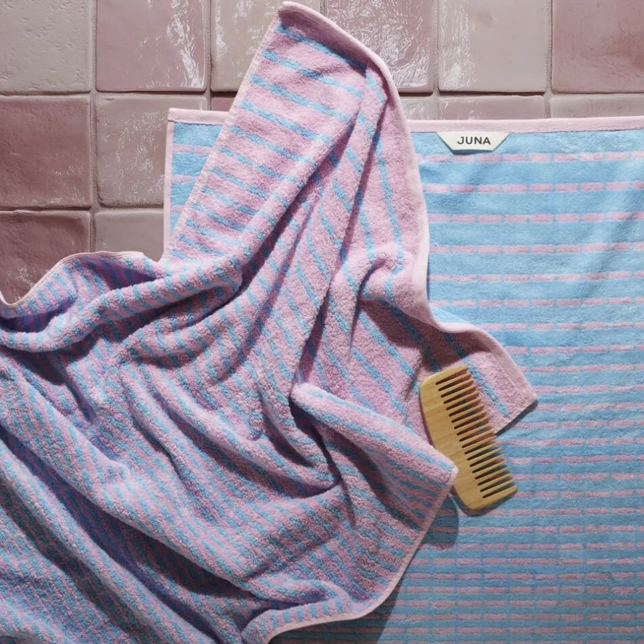 Håndklæder<Juna Nuance Håndklæde 50x100 cm lys blå/rosa