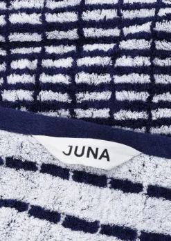 Håndklæder<Juna Nuance Håndklæde 70x140 cm mørk blå/hvid