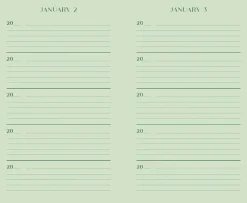 Bøger<New Mags One Line a Day - Green w/Gold