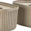 Badeværelsestilbehør|Opbevaring<Zone Opbevaringsboks Pulp 23 x 15 cm 2 stk. Natural Brown