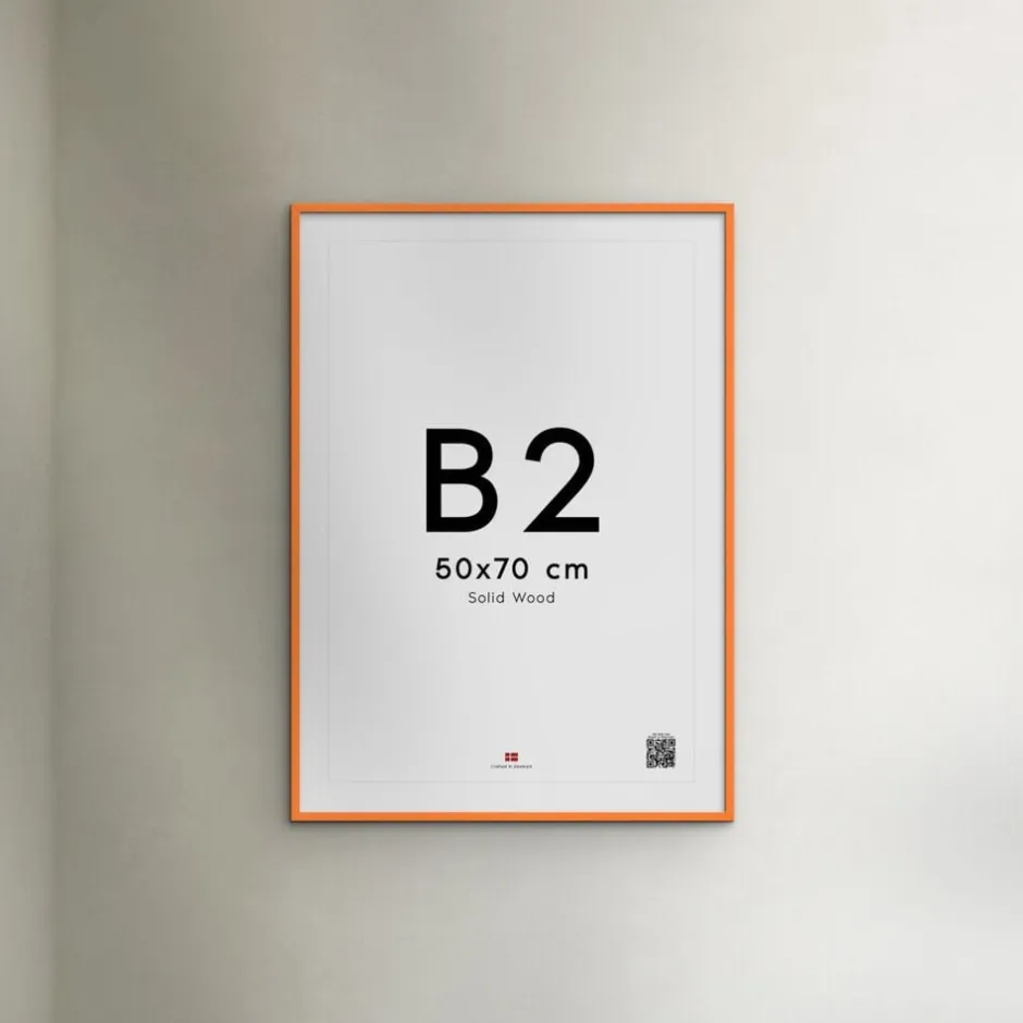 Plakater & Rammer<Poster & Frame Orange Wood Frame