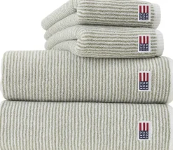 Håndklæder<Lexington Original Towel White/Vintage Green Striped Vintage green/white