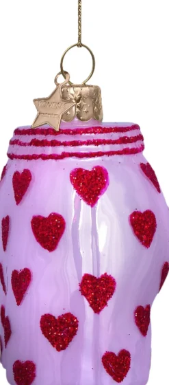 Juletræspynt<Vondels Ornament glas lyserøde boxershorts H7,5cm