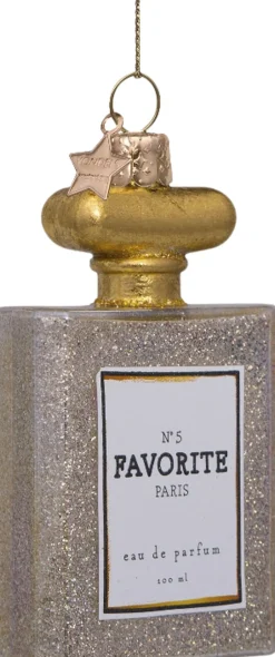 Juletræspynt<Vondels Ornament glas parfume transparent