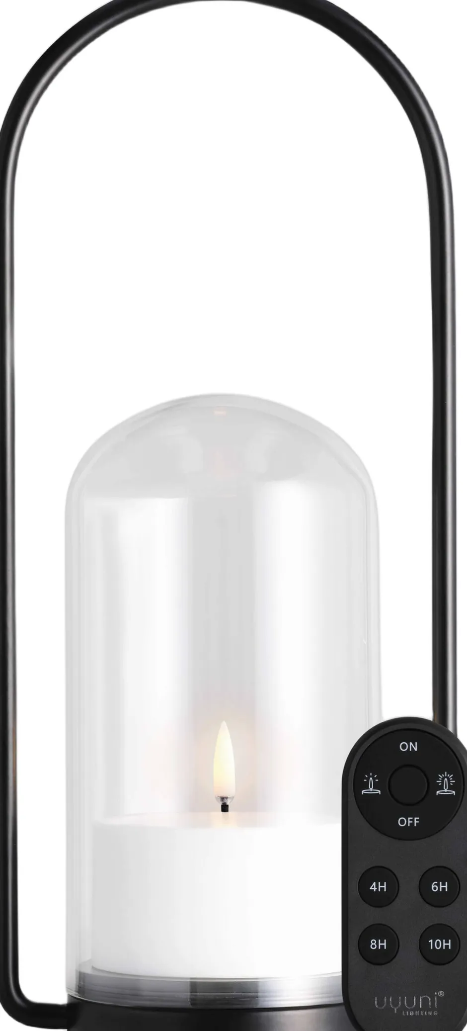 Trådløse Lamper<Uyuni Outdoor Lantern set with glass dome, handle, candle 84005, r