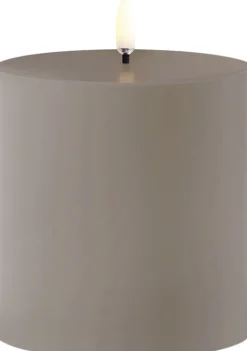 Elektriske Julelys<Uyuni Outdoor LED pillar candle, Sandstone, 8,4x10 cm