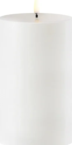 Elektriske Julelys<Uyuni Outdoor LED pillar candle, White, 8,4x15 cm