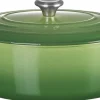 Gryder & Pander<Le Creuset Oval støbejernsgryde 6,3 L Bamboo Green
