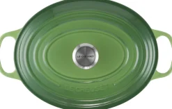 Gryder & Pander<Le Creuset Oval støbejernsgryde 6,3 L Bamboo Green