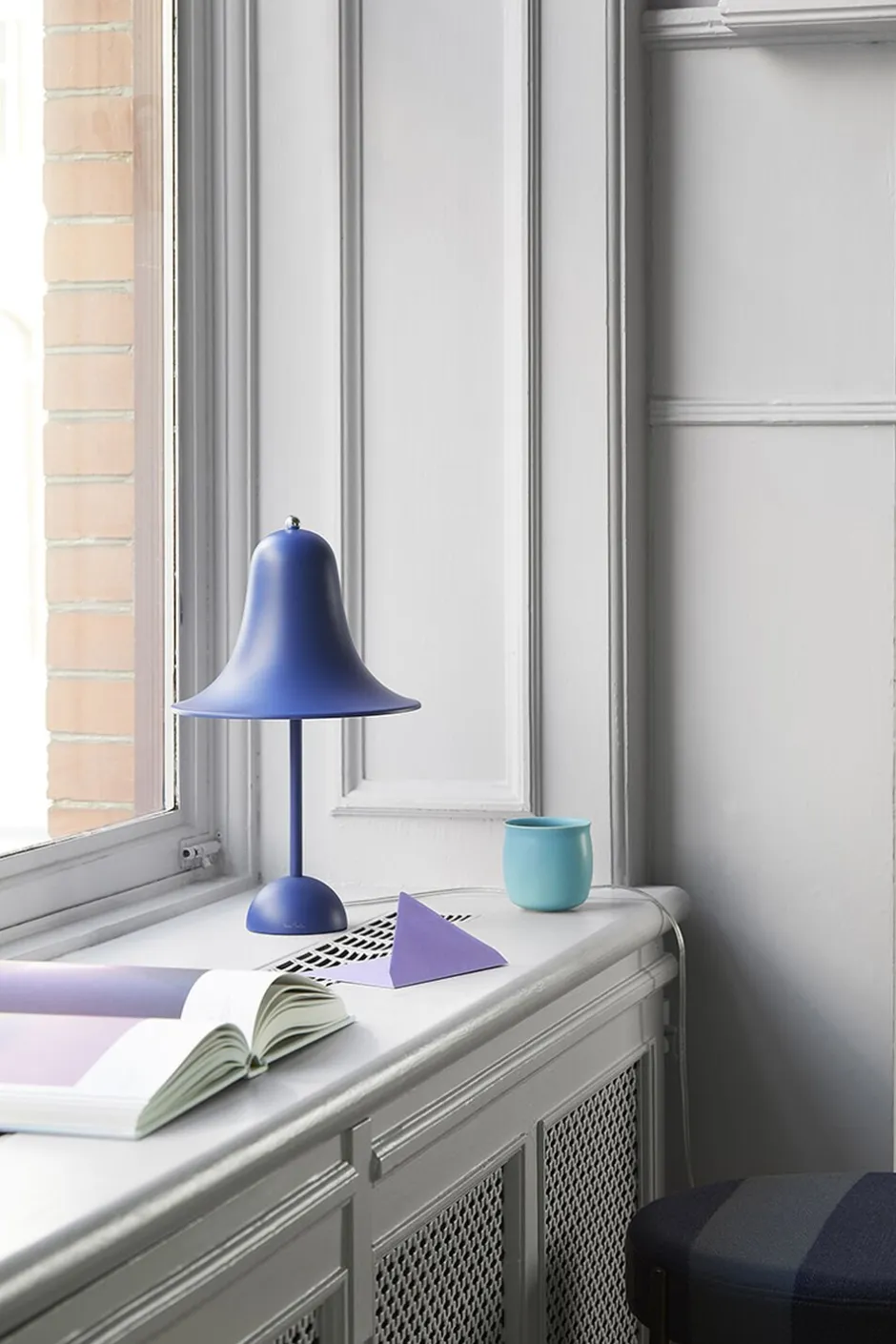 Trådløse Lamper<Verpan Pantop Ø23 Portable Table Lamp Matt classic blue