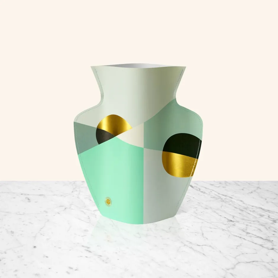 Vaser & Urtepotteskjulere<OCTAEVO PAPER VASE SIENA MINT