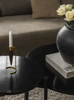 Møbler<Audo Copenhagen Passage Lounge Table, Ø70, Dark Lac