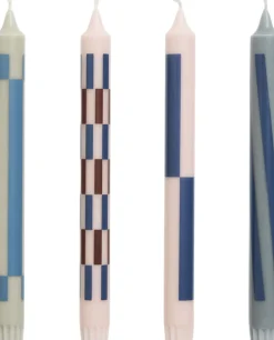 Lys & Lysestager<Hay Pattern Candle - Set of 4