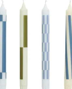 Lys & Lysestager<Hay Pattern Candle - Set of 4