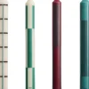Lys & Lysestager<Hay Pattern Candle-Greens and bordeaux, Set of 4