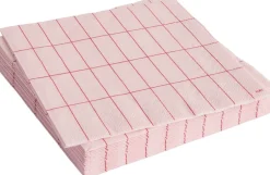 Tilbehør Til Bordet<Hay Pattern Napkins-Set of 20 Dinner-Light pink and red grid