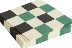 Tilbehør Til Bordet<Hay Pattern Napkins-Set of 20 Lunch-Off-white, green and black M check