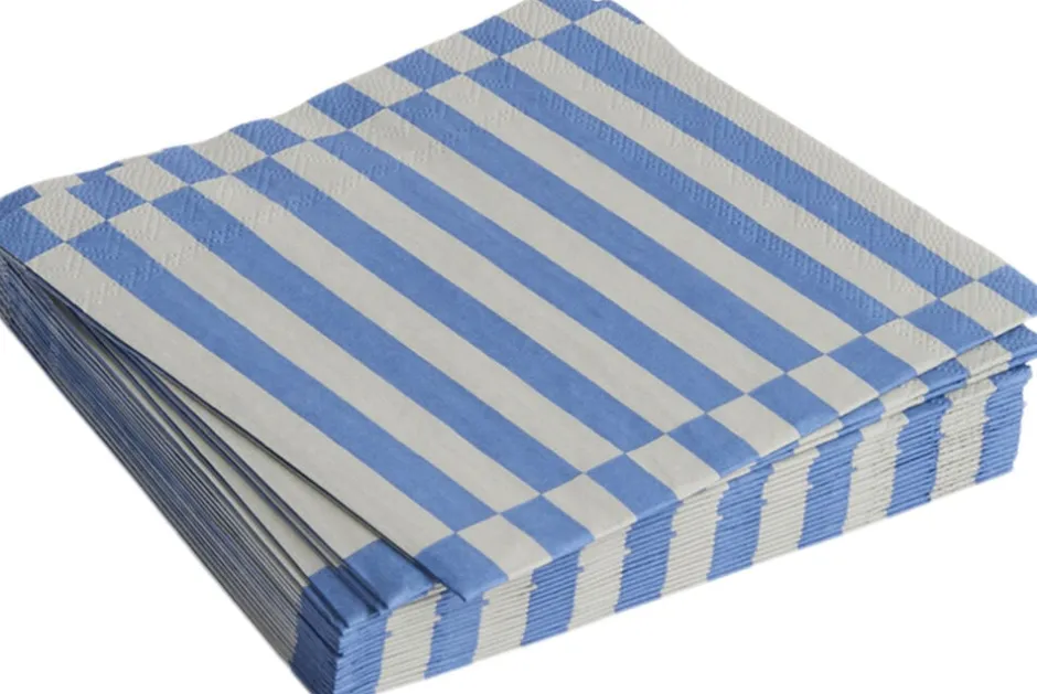 Tilbehør Til Bordet<Hay Pattern Napkins-Set of 20 Lunch-Grey and blue pillar stripe