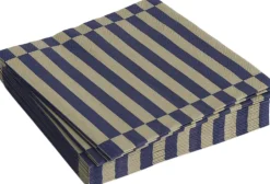 Tilbehør Til Bordet<Hay Pattern Napkins-Set of 20 Lunch-Dark blue and dark sand pillar stripe