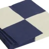 Tilbehør Til Bordet<Hay Pattern Napkins-Set of 20 Lunch-Off-white and dark blue L check