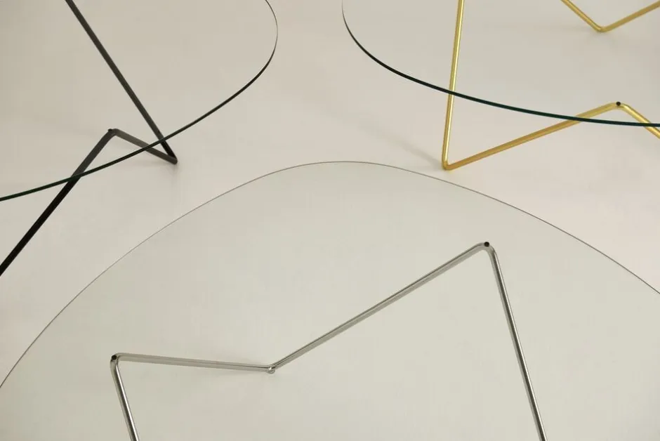 Møbler<Gubi Pedrera Coffee Table Base: Chrome, Top: Transparent Glass