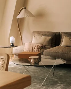 Møbler<Gubi Pedrera Coffee Table Base: Chrome, Top: Transparent Glass
