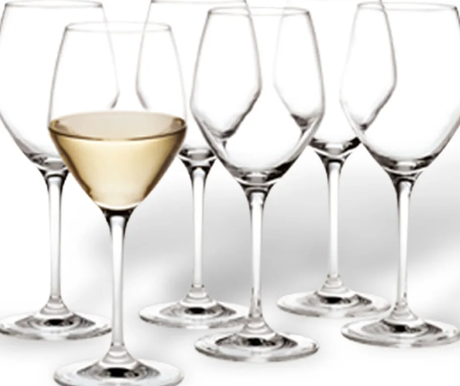 Glas<Holmegaard Perfection hvidvin 25 cl.