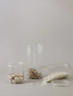 Opbevaring<Stelton Pilastro opbevaringskrukke 0.6 l. clear