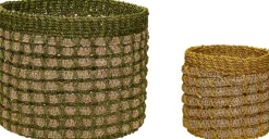 Opbevaring<Hübsch Pine Baskets Natural/Multicolour set of 2