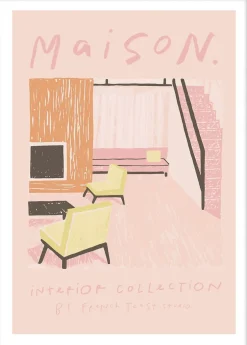 Plakater & Rammer<Poster & Frame Pink Room Lyser&oslash;d