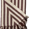 Plaider<AU Maison Plaid, Stribet-Maroon/Natur, 130x180 cm